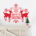 Cheap Waterproof Removable Deer Vinyl Christmas Window Sticker